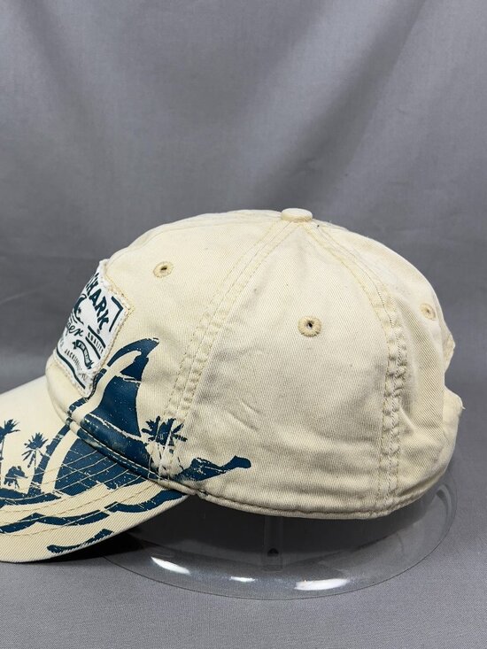 Landshark Lager Beer Strapback Hat Cap Distressed Khaki Trucker Golfer Dad Mens - Picture 4 of 14